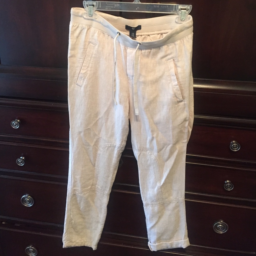 Linen crop pants